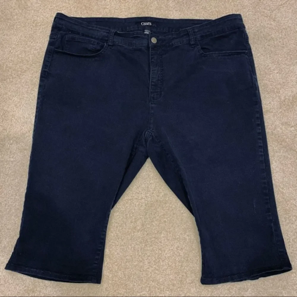 Chaps Navy Stretch‎ Denim Shorts 22W